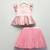 Rose pink embroidered lycra dress