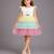 Multicolor embroidered lycra dress