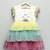 Multicolor embroidered lycra dress