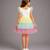 Multicolor embroidered lycra dress