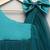 Teal green woven satin dress