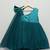 Teal green woven satin dress