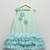 Sea green embroidered net dress