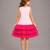 Baby pink embroidered net dress