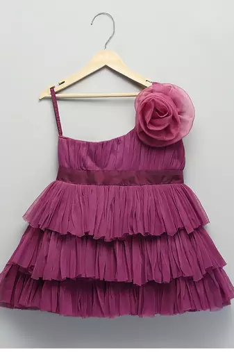 Purple Floral net dress