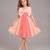BIG PEACH DOUBLE SHADED BOW DRESS