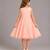 BIG PEACH DOUBLE SHADED BOW DRESS