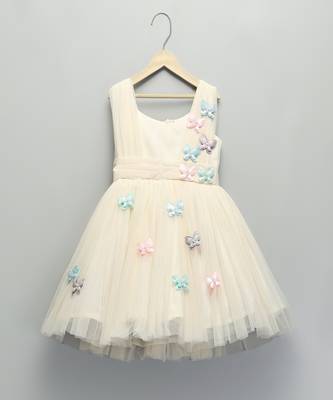 Off white embroidered net dress 3