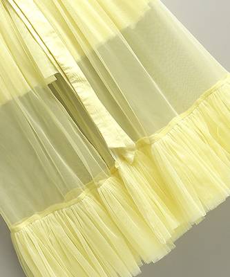 Lime yellow satin dress 4