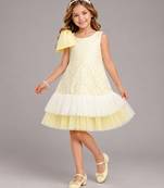 Lime yellow net dress