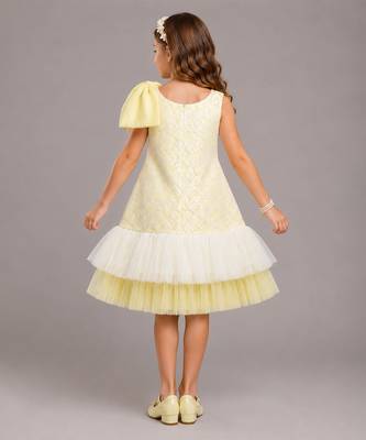Lime yellow net dress 2