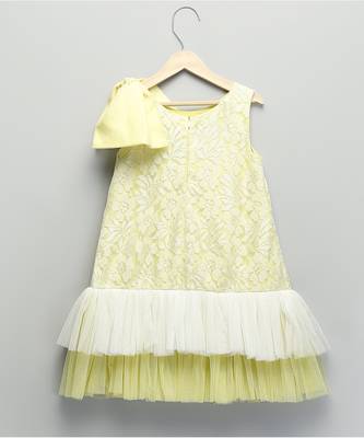 Lime yellow net dress 3
