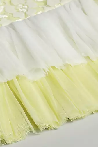 Lime yellow net dress