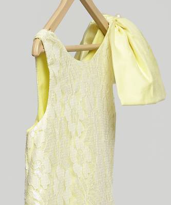 Lime yellow net dress 5
