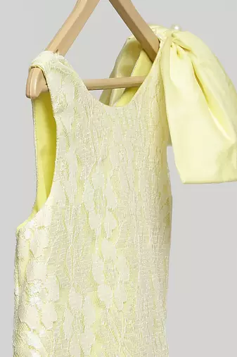 Lime yellow net dress