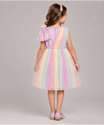 Multicolor embroidered cotton silk dress 2