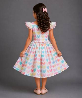 Multicolor printed organza dress 2