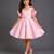 Baby pink woven cotton dress