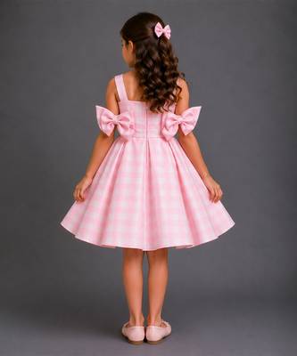 Baby pink woven cotton dress 2