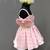 Baby pink woven cotton dress