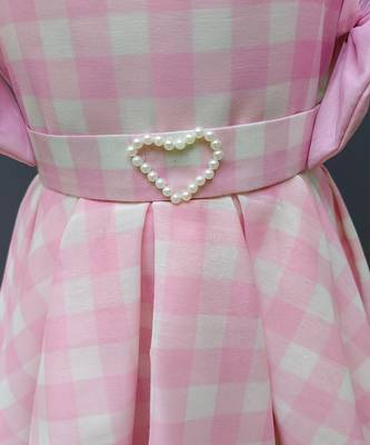 Baby pink woven cotton dress 5