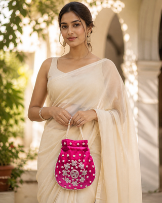 rani pearl embroidered potli bag  1