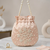 pastel peach pearl embroidered potli bag 