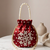 maroon peach pearl embroidered potli bag 