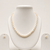 Real & Natural Single Line Pearl Necklace Set made with fresh water pearls Jewellery