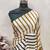 Cream printed satin saree with blouse piece
