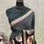 Black printed satin saree with blouse piece