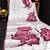 Mauve printed satin saree with blouse piece