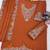 Orange color embroideried chinon semi stitched palazzo suit