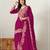 Cherry color embroideried chinon semi stitched palazzo suit
