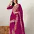 Cherry embroidered chinon palazzo suit