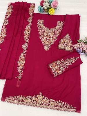 Cherry embroidered chinon palazzo suit 3