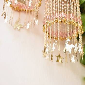 Chandelier pink stones baraat charms kaleera - set of 2 pieces 5