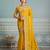 Women Yellow Embroidered Designer Saree