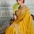 Women Yellow Embroidered Designer Saree