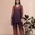 Purple fendi silk tie and dye short kurta with pant