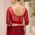 red faux chiffon satin saree