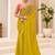 mustard faux chiffon satin saree
