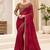 maroon faux georgette satin embroidered saree