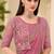 powder pink shimmer faux satin embroidered saree