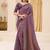 mauve faux georgette embroidered saree