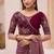 mauve faux georgette embroidered saree