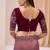mauve faux georgette embroidered saree