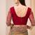golden brown faux georgette embroidered saree