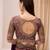 violet faux chiffon satin embroidered saree