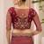 wine faux georgette embroidered saree